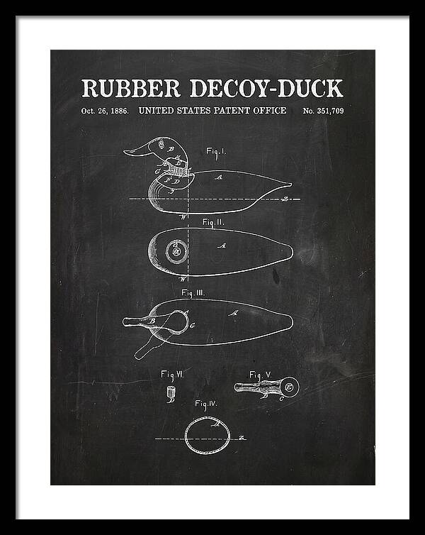 Rubber Decoy Duck Chalkboard Patent Us351709a