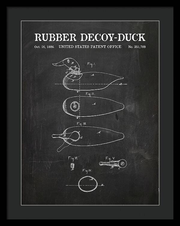 Rubber Decoy Duck Chalkboard Patent Us351709a