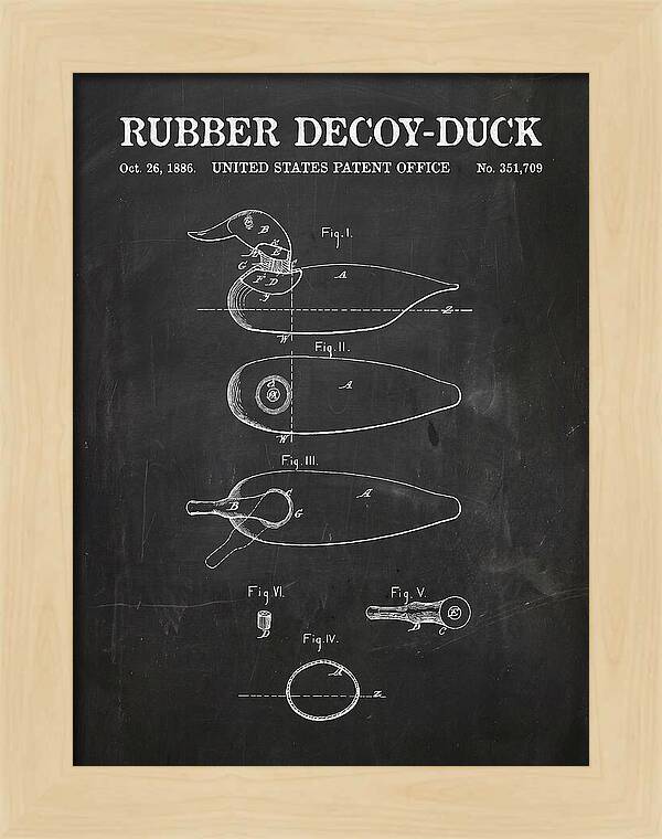 Rubber Decoy Duck Chalkboard Patent Us351709a