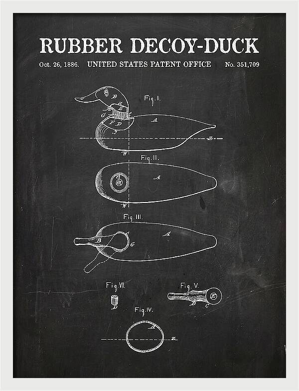 Rubber Decoy Duck Chalkboard Patent Us351709a