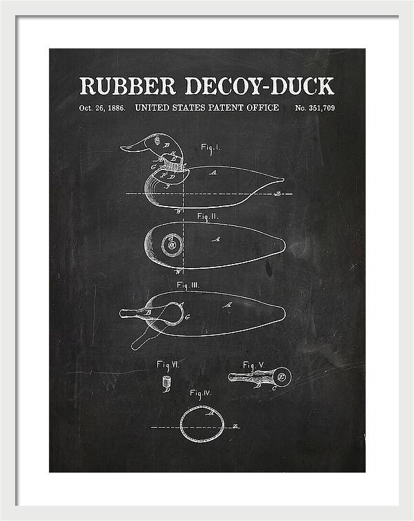 Rubber Decoy Duck Chalkboard Patent Us351709a