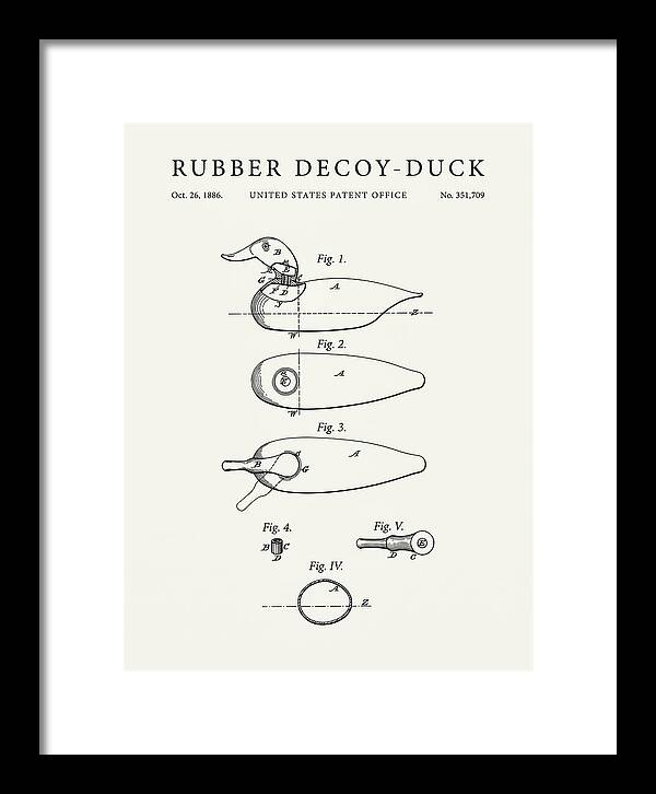 Rubber Decoy Duck Minimalist Patent Us351709a