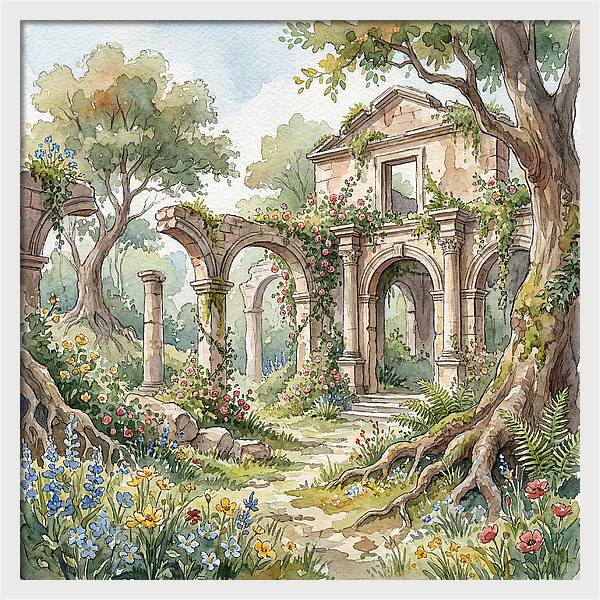 Ruins Embraced By Nature