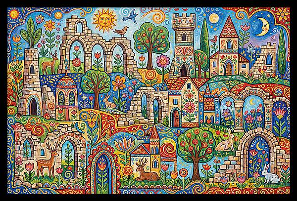Ruins In A Vibrant Landscape