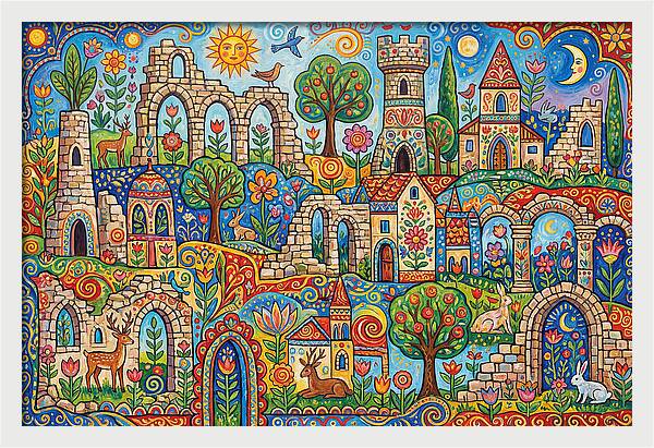 Ruins In A Vibrant Landscape