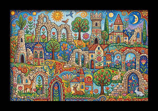 Ruins In A Vibrant Landscape