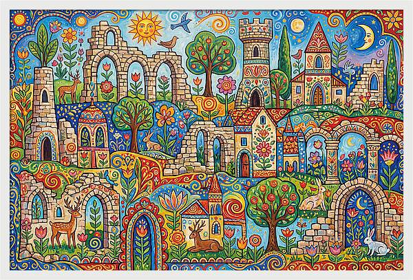 Ruins In A Vibrant Landscape