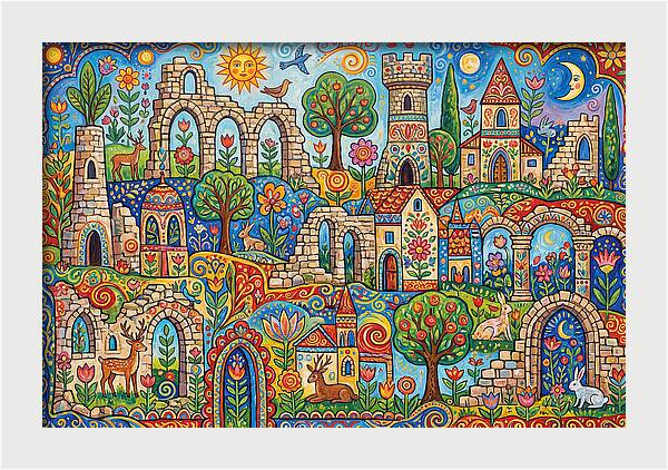 Ruins In A Vibrant Landscape