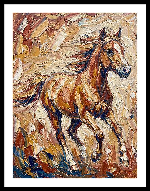 Running Horse In Warm Tones