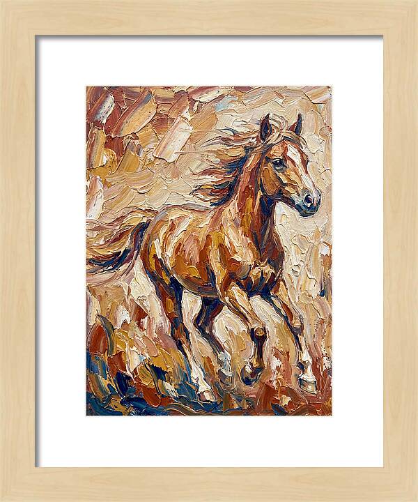 Running Horse In Warm Tones