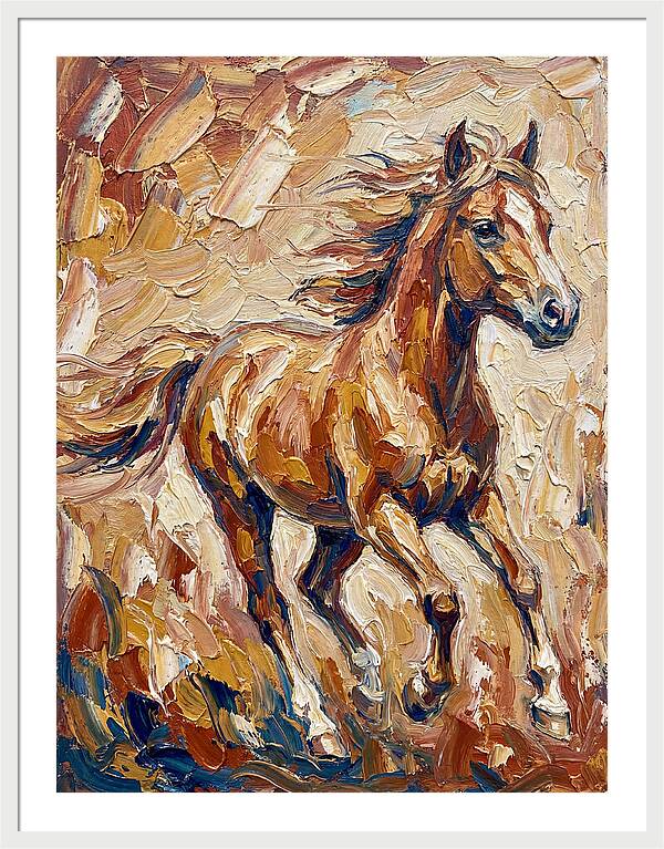 Running Horse In Warm Tones