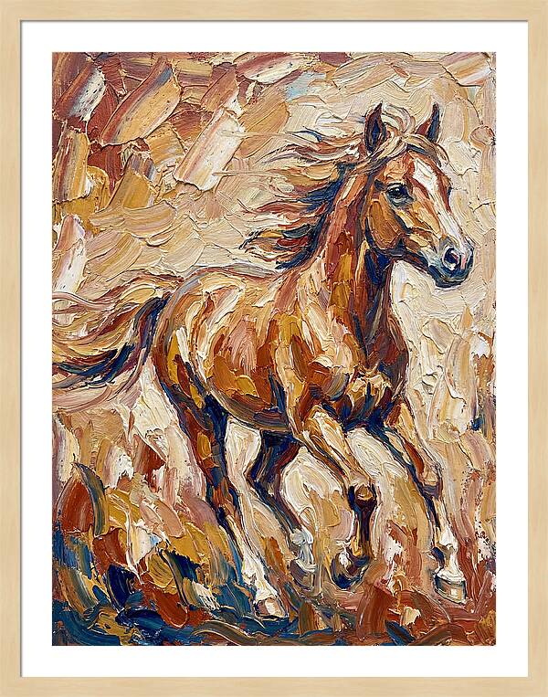 Running Horse In Warm Tones