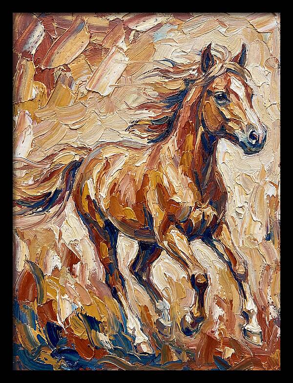 Running Horse In Warm Tones