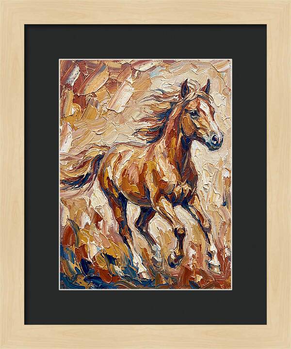 Running Horse In Warm Tones