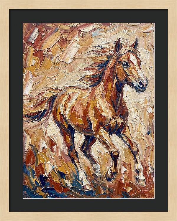 Running Horse In Warm Tones