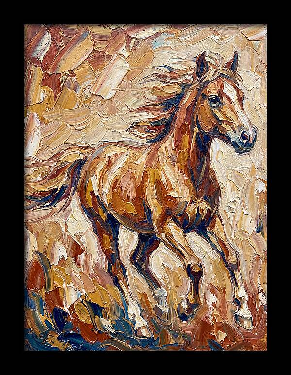 Running Horse In Warm Tones