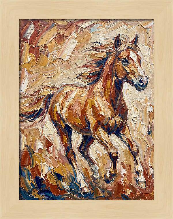 Running Horse In Warm Tones