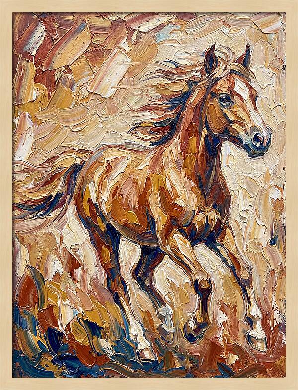 Running Horse In Warm Tones