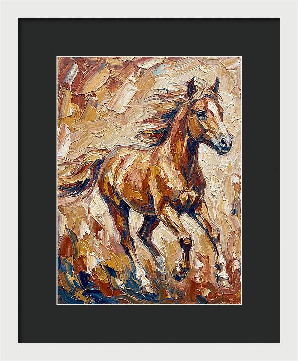 Running Horse In Warm Tones