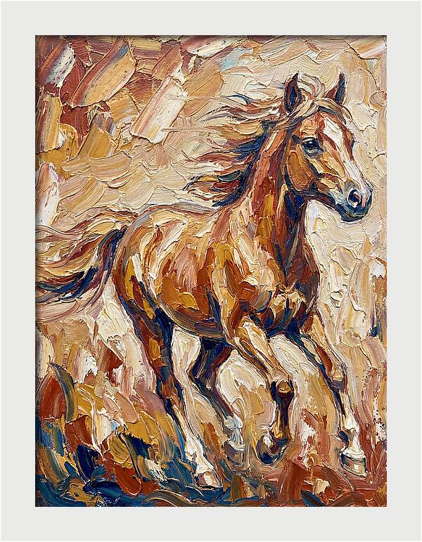 Running Horse In Warm Tones