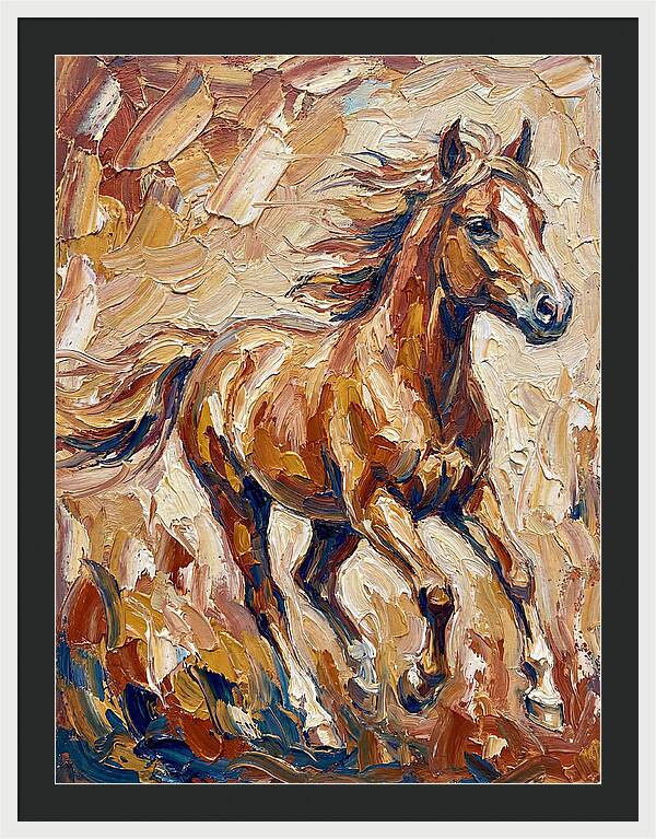 Running Horse In Warm Tones