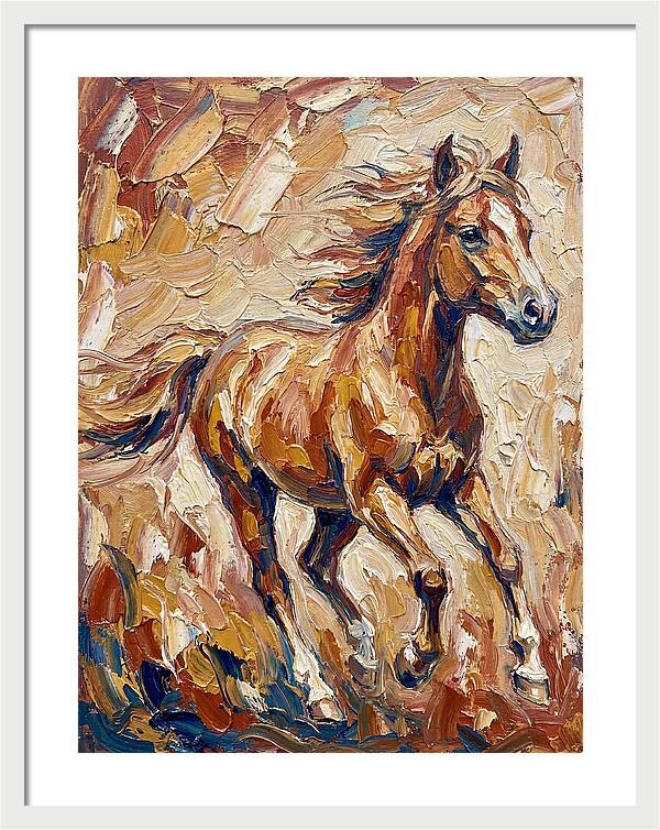 Running Horse In Warm Tones