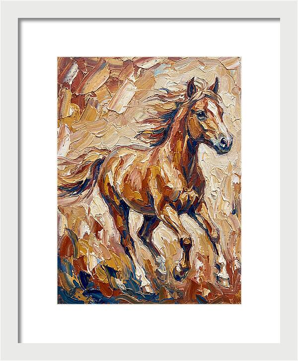 Running Horse In Warm Tones