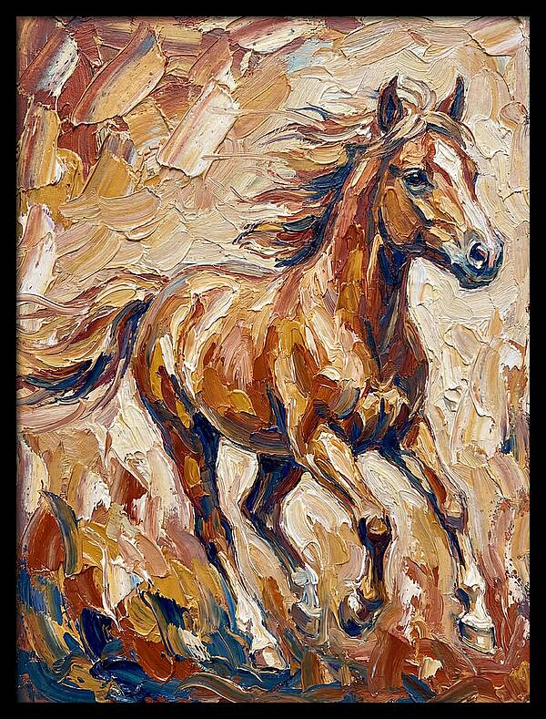 Running Horse In Warm Tones