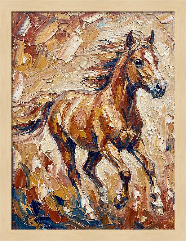 Running Horse In Warm Tones