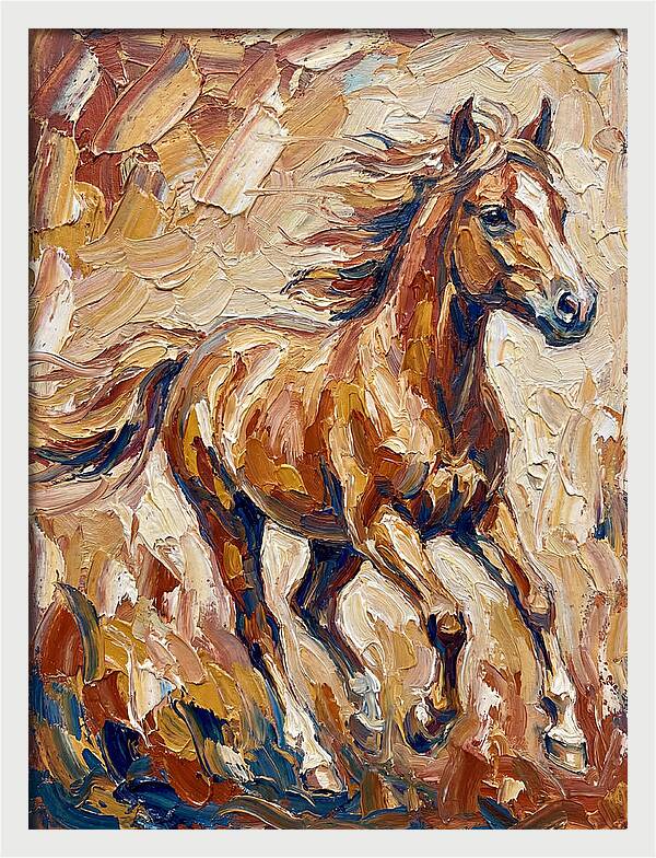 Running Horse In Warm Tones