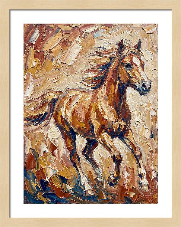 Running Horse In Warm Tones