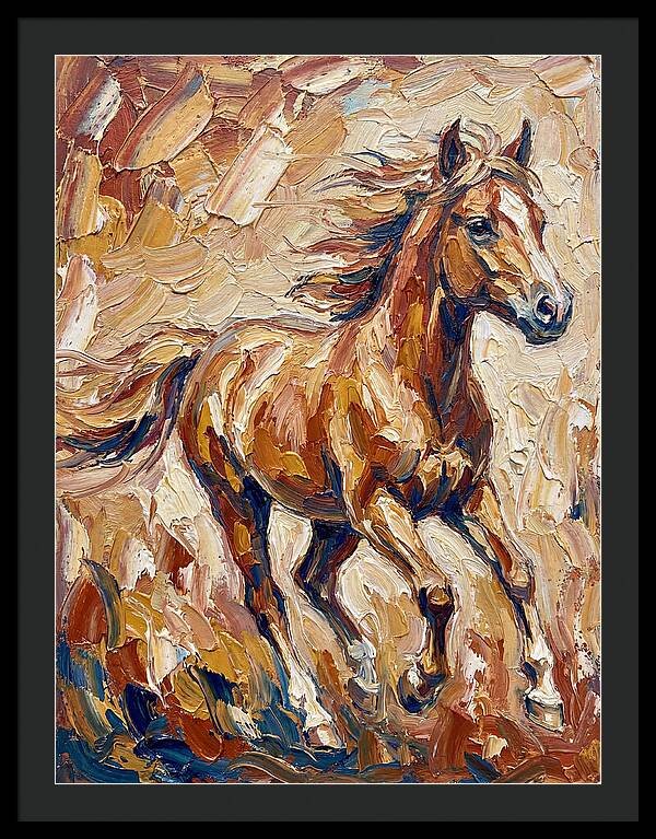 Running Horse In Warm Tones