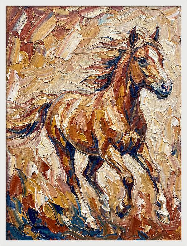 Running Horse In Warm Tones