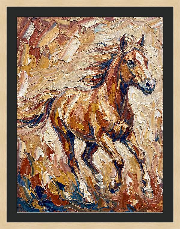 Running Horse In Warm Tones