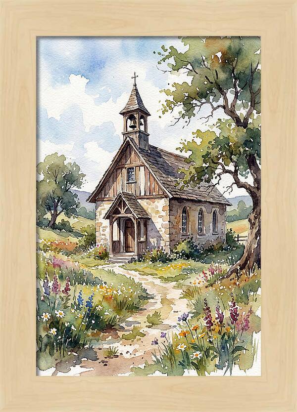 Rural Chapel Amidst Nature