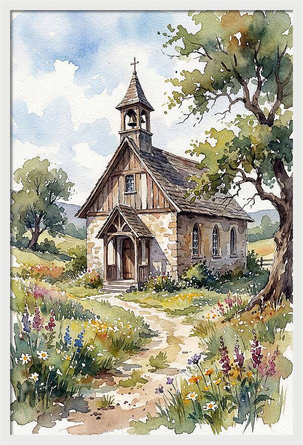 Rural Chapel Amidst Nature