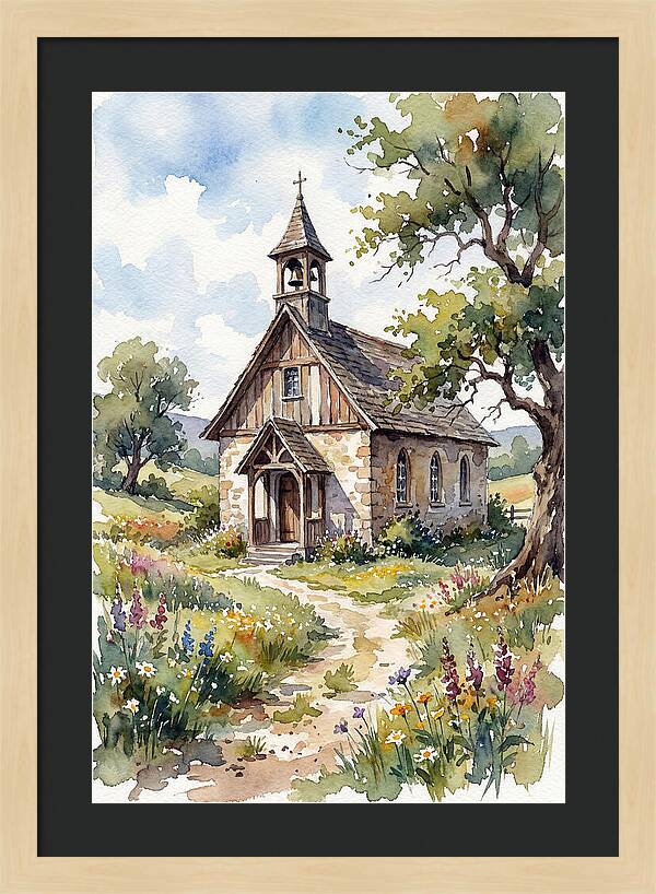 Rural Chapel Amidst Nature