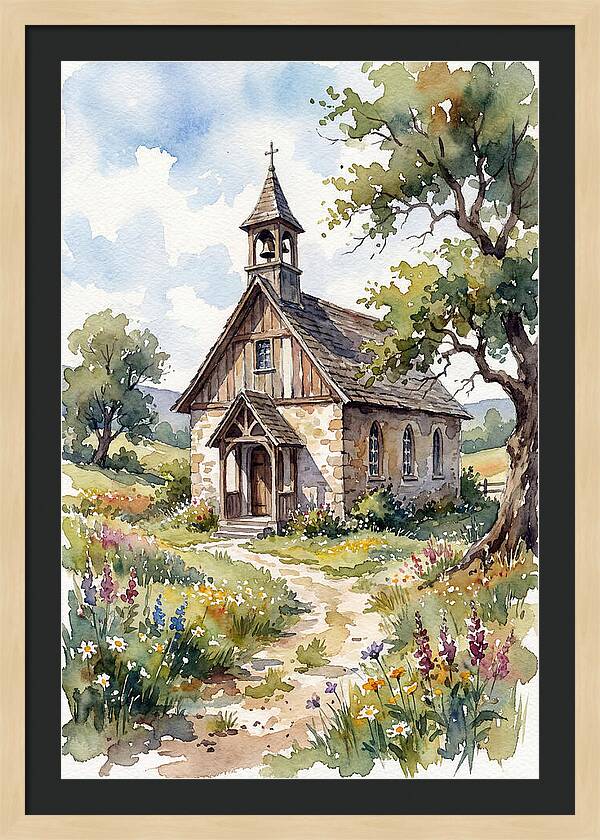 Rural Chapel Amidst Nature