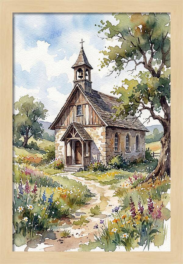Rural Chapel Amidst Nature