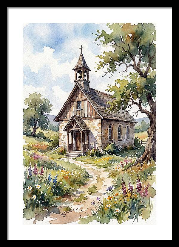 Rural Chapel Amidst Nature