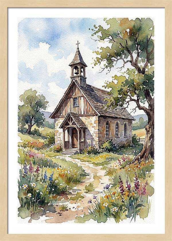 Rural Chapel Amidst Nature