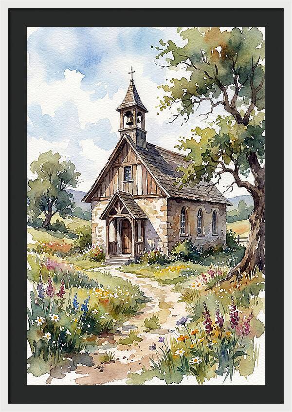 Rural Chapel Amidst Nature