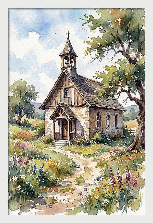Rural Chapel Amidst Nature