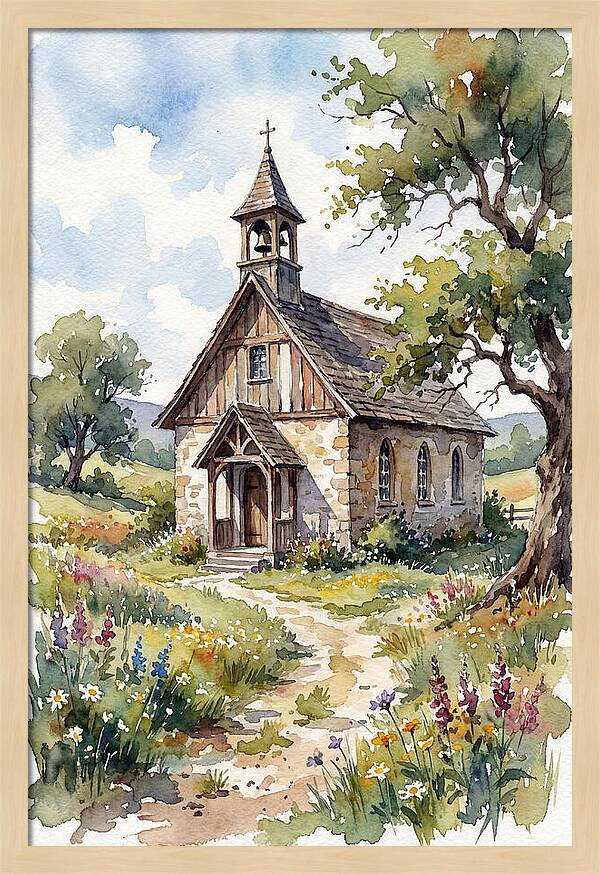 Rural Chapel Amidst Nature