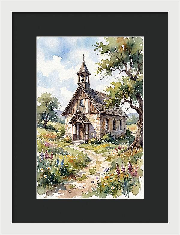 Rural Chapel Amidst Nature