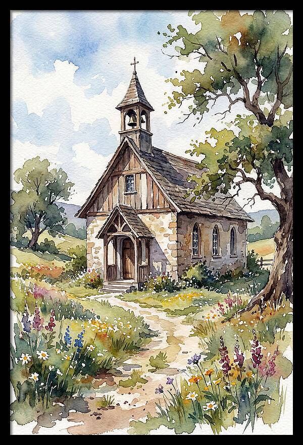 Rural Chapel Amidst Nature