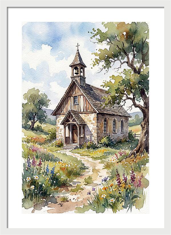 Rural Chapel Amidst Nature