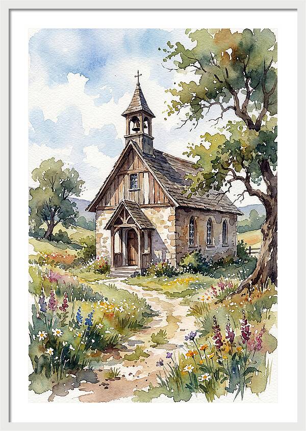 Rural Chapel Amidst Nature
