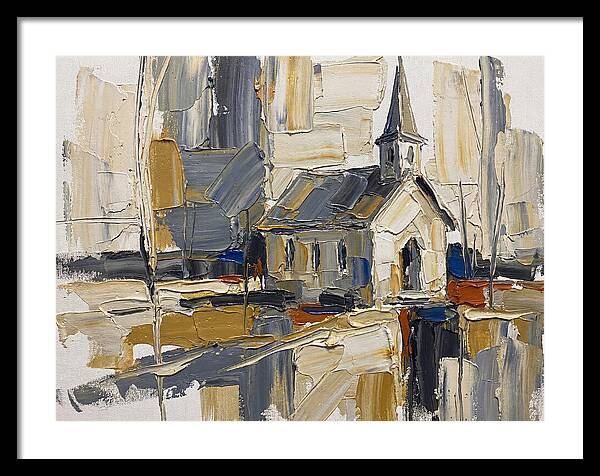 Rural Chapel In Palette Knife Style