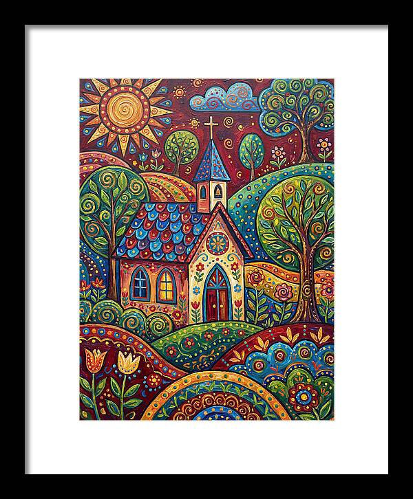 Rural Chapel In Vibrant Landscape